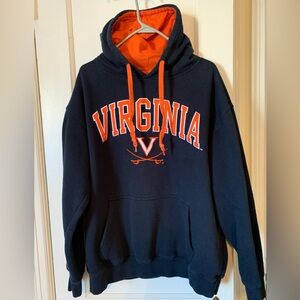 Virginia Cavaliers Navy and Orange Hoodie size Large.
